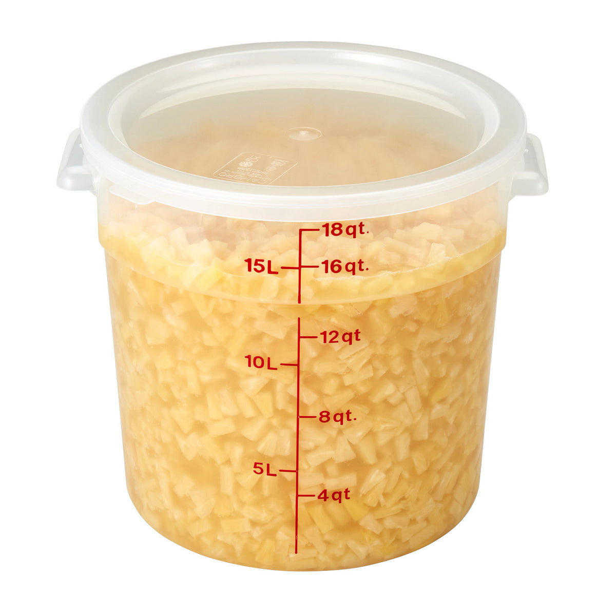 Cambro RFS18PP190 Translucent CamRound Food Storage Container, 18 qt. - Translucent