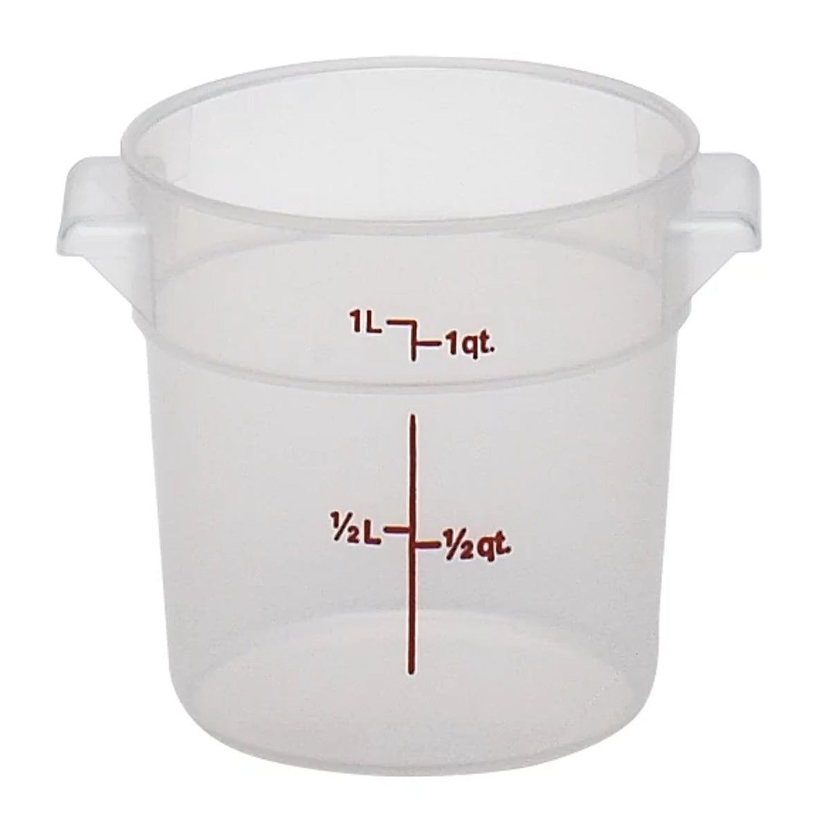 Cambro RFS1PP190 Translucent CamRound Food Storage Container, 1 qt. - Translucent