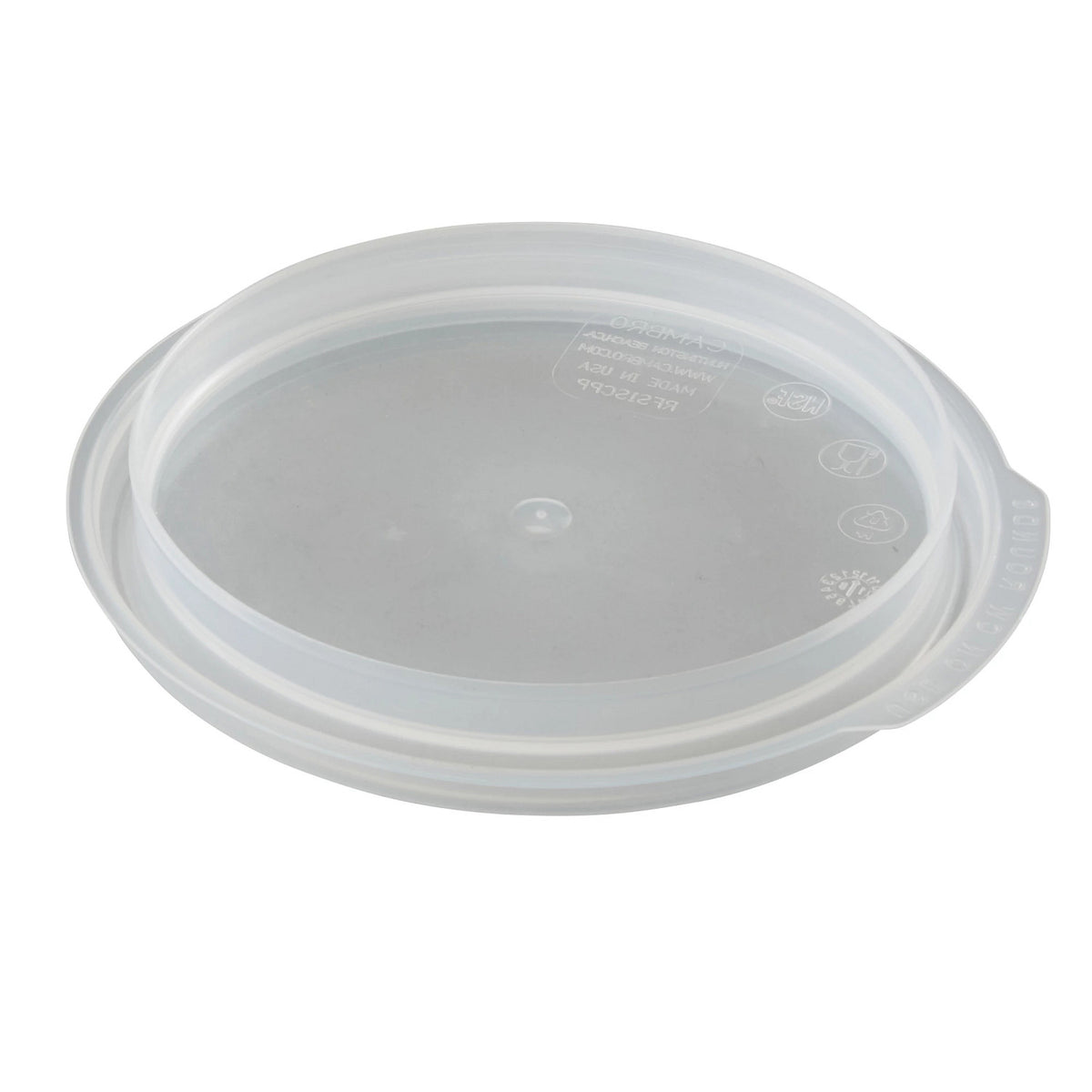 Cambro RFS1SCPP190 Translucent Seal Cover for Camwear Rounds, 1 QT Seal Lid - Translucent