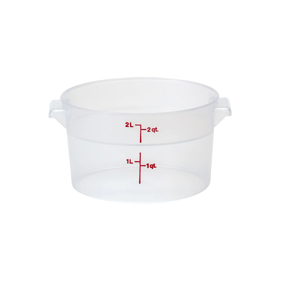 Cambro RFS2PP190 Translucent CamRound Food Storage Container, 2 qt. - Translucent