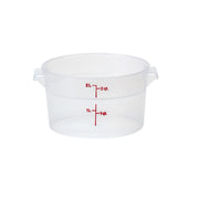 Cambro RFS2PP190 Translucent CamRound Food Storage Container, 2 qt. - Translucent
