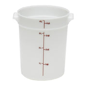Cambro RFS4148 Poly CamRound Food Storage Container, 4 qt., White - White