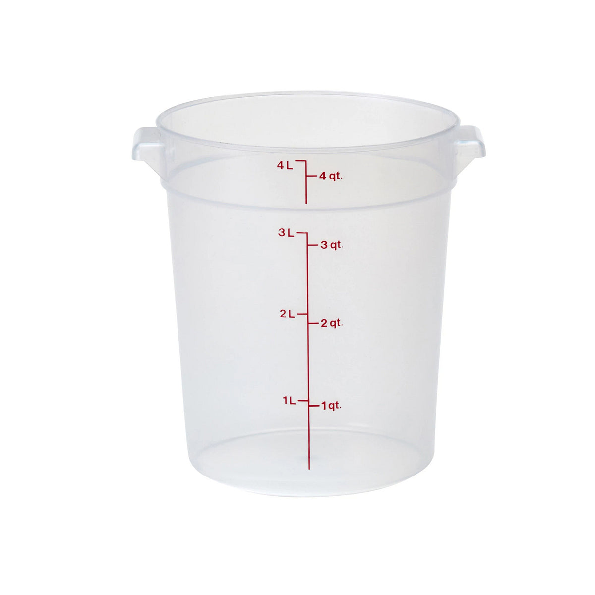 Cambro RFS4PP190 Translucent CamRound Food Storage Container, 4 qt. - Translucent