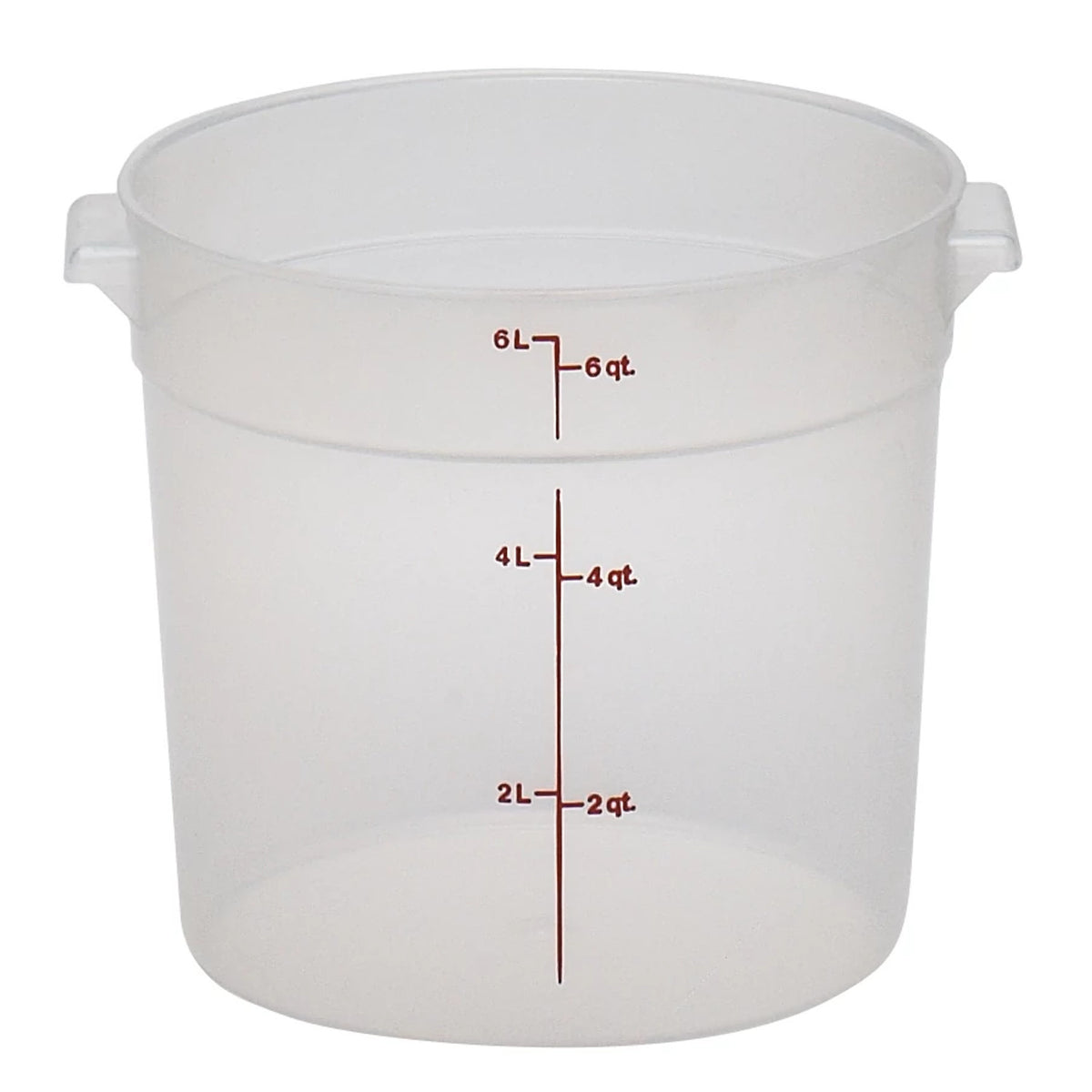 Cambro RFS6PP190 Translucent CamRound Food Storage Container, 6 qt. - Translucent