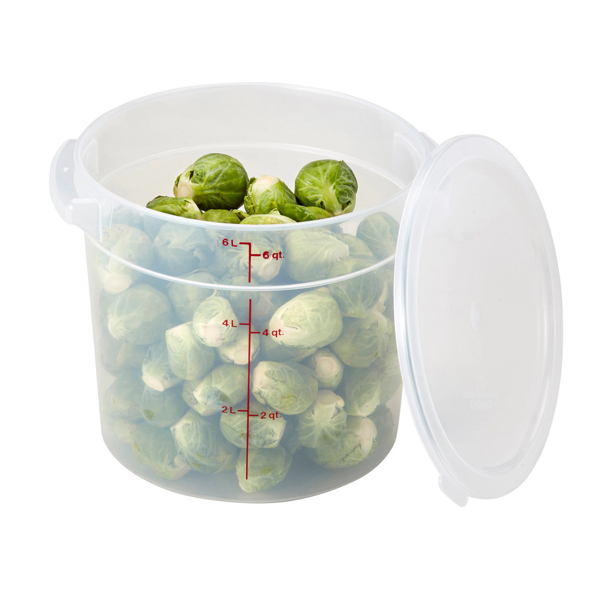 Cambro RFS6PP190 Translucent CamRound Food Storage Container, 6 qt. - Translucent