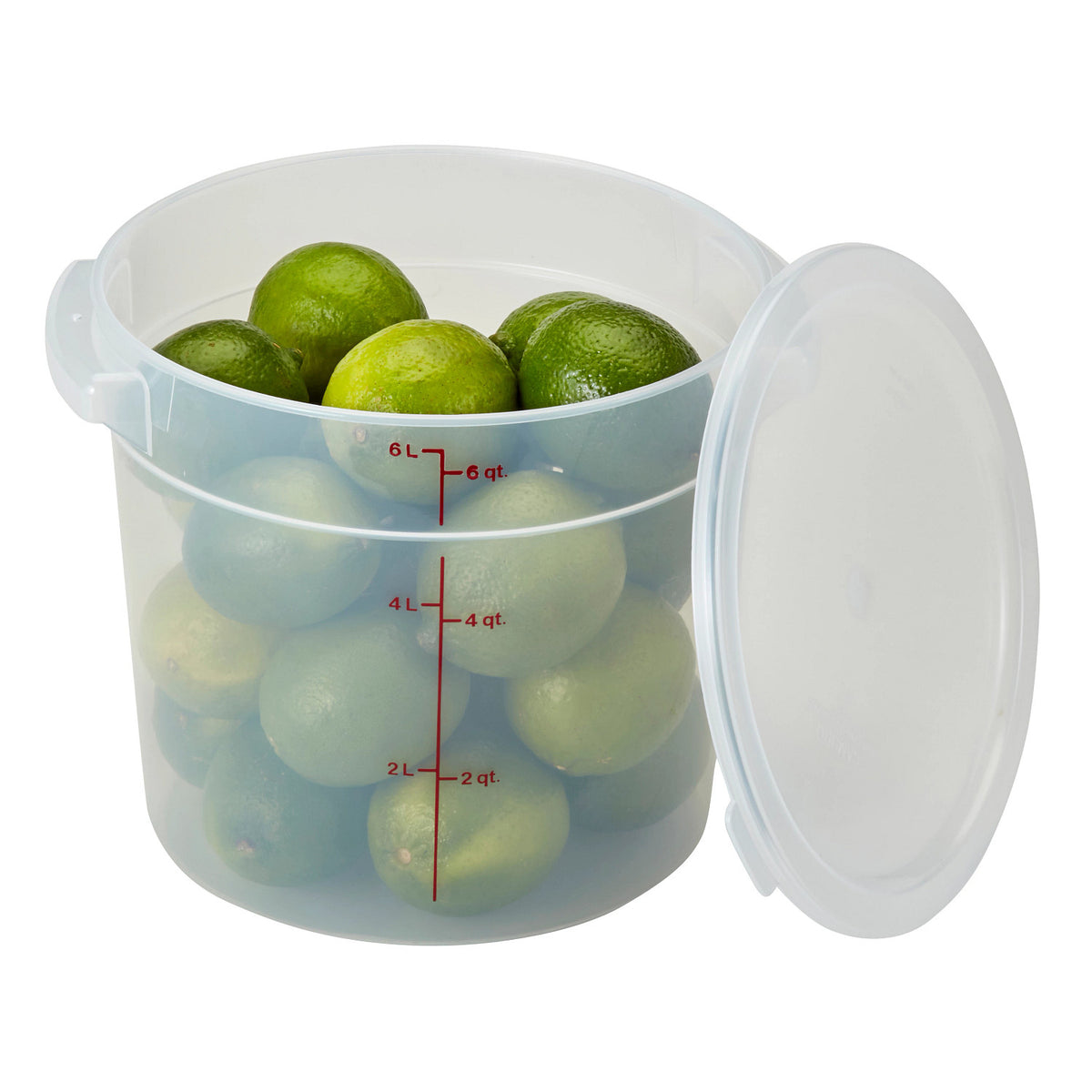 Cambro RFS6PP190 Translucent CamRound Food Storage Container, 6 qt. - Translucent