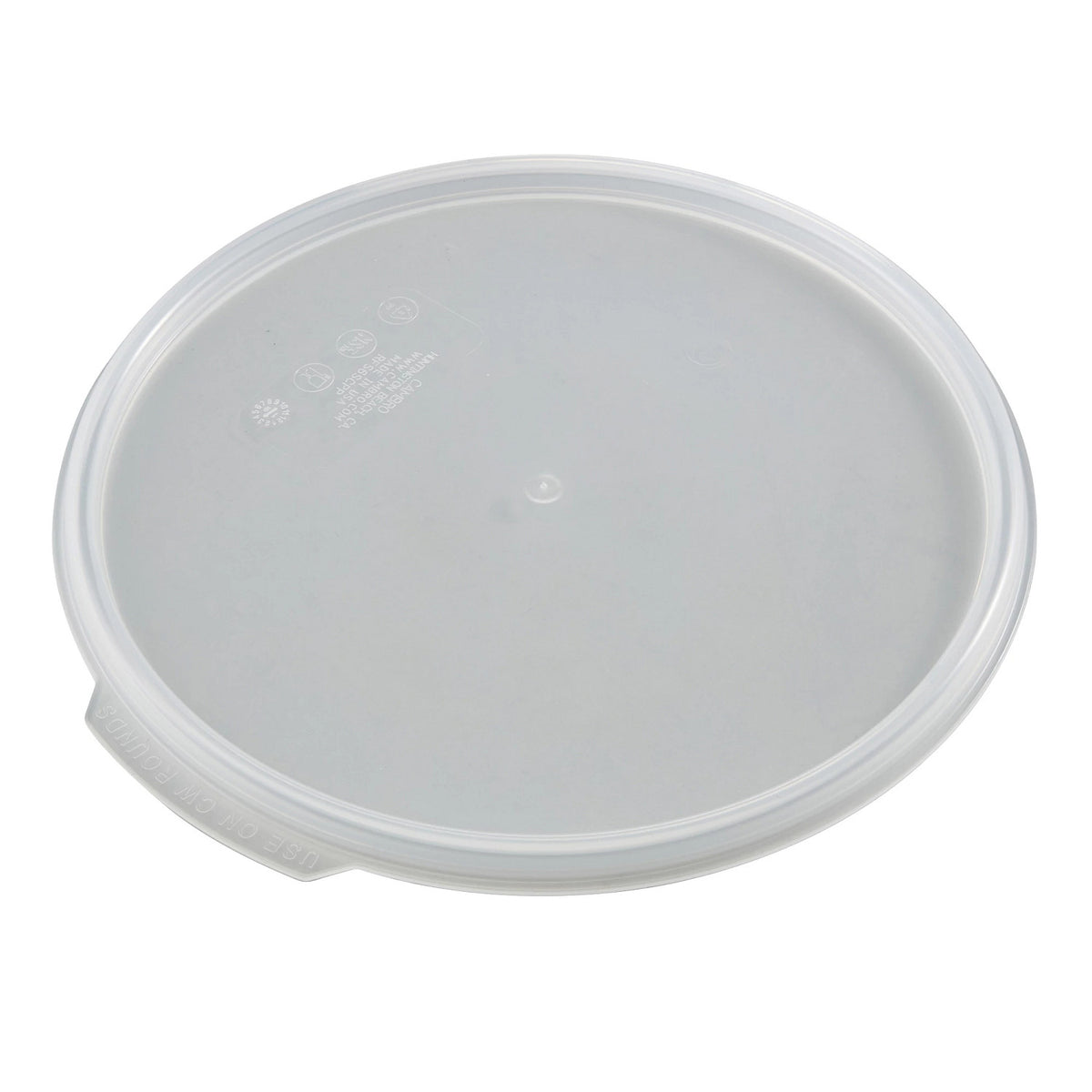 Cambro RFS6SCPP190 Translucent Seal Cover for Camwear Rounds, 6QT, 8QT Seal Lid - Translucent