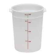 Cambro RFS8148 Poly CamRound Food Storage Container, 8 qt., White - White