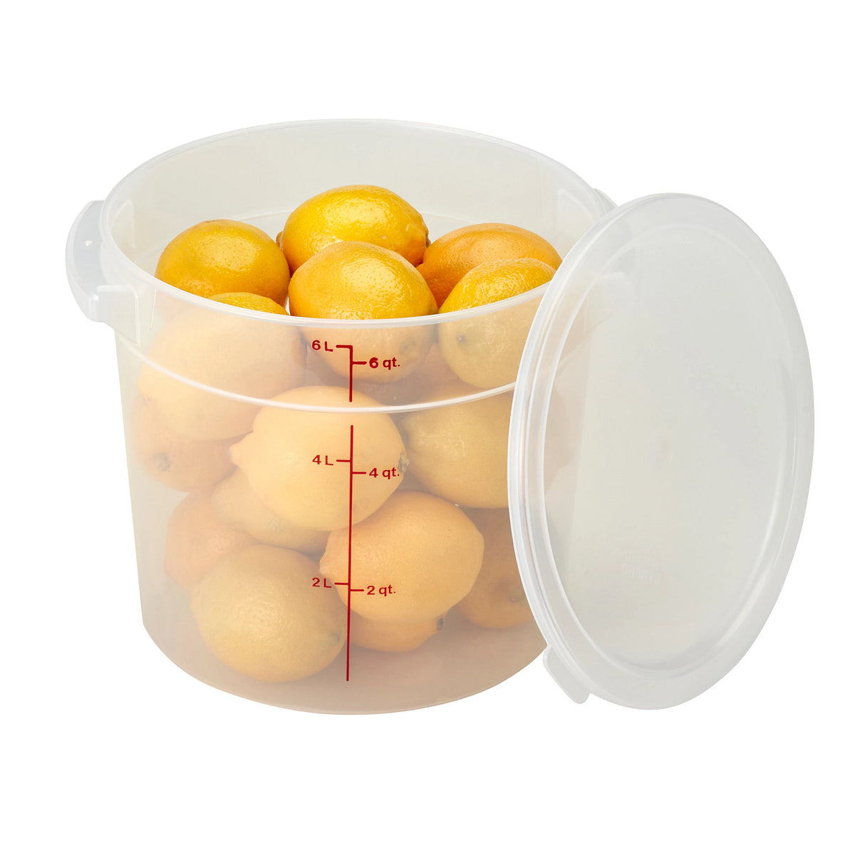 Cambro RFSC6PP190 Translucent Round Cover for 6 qt, 8 qt. Translucent Round Containers - Translucent