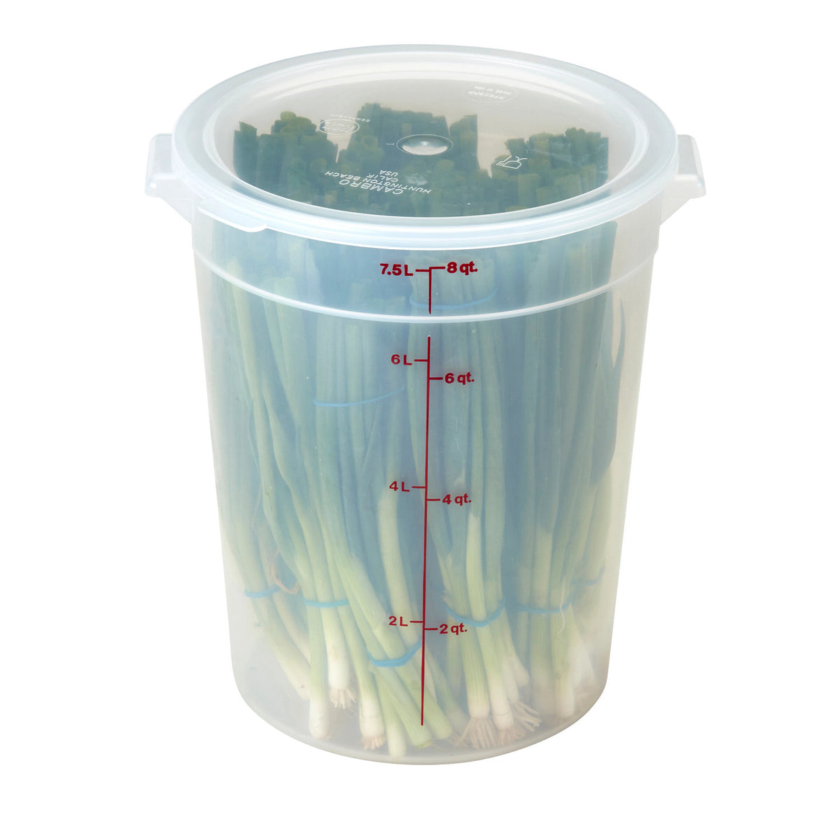 Cambro RFSC6PP190 Translucent Round Cover for 6 qt, 8 qt. Translucent Round Containers - Translucent