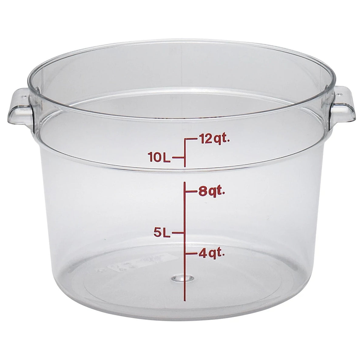 Cambro RFSCW12135 Camwear CamRound Food Storage Container, 12 qt., Clear - Clear