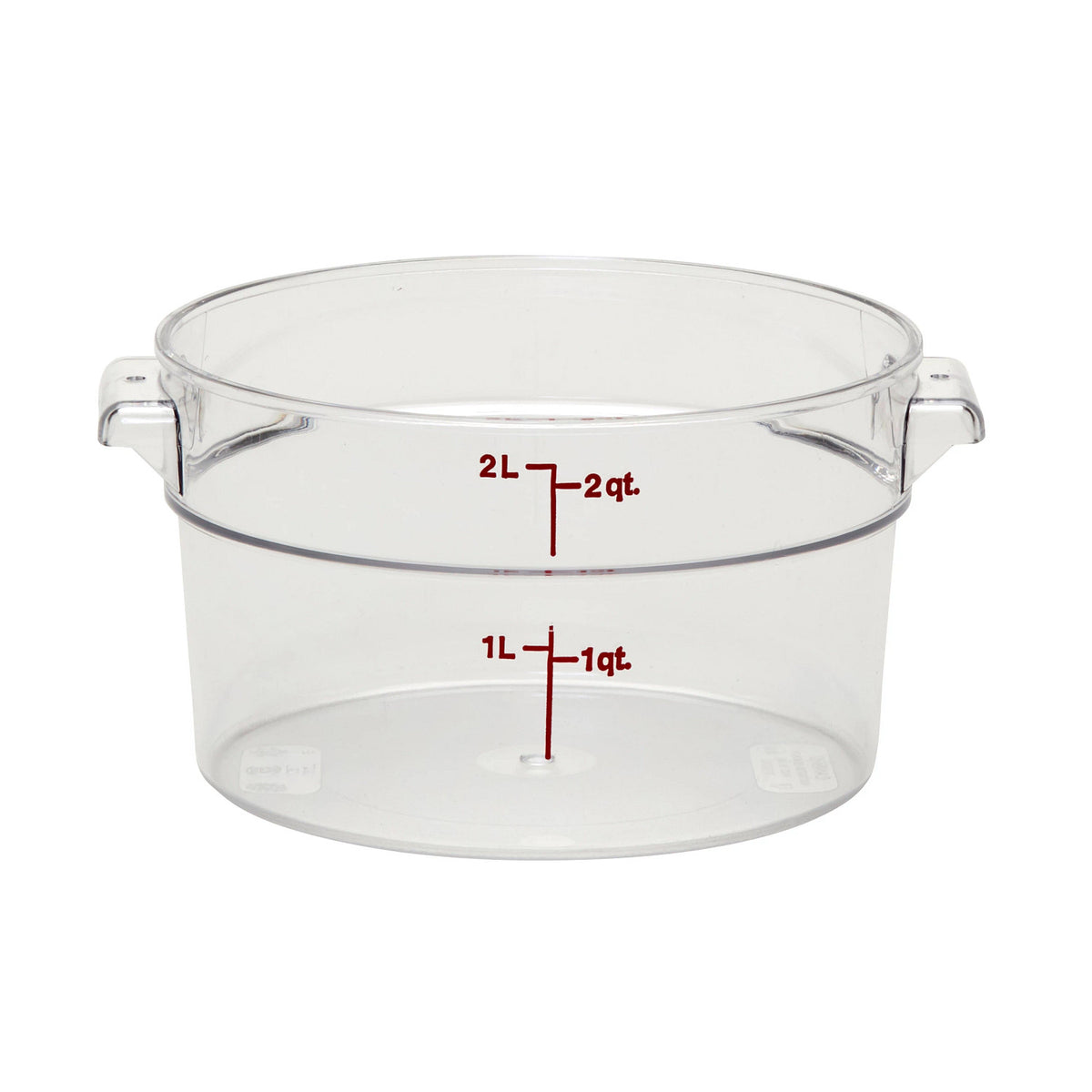 Cambro RFSCW2135 Camwear CamRound Food Storage Container, 2 qt., Clear - Clear