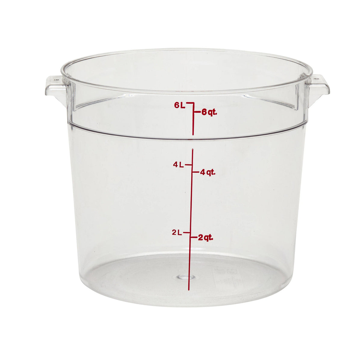 Cambro RFSCW6135 Camwear CamRound Food Storage Container, 6 qt., Clear - Clear