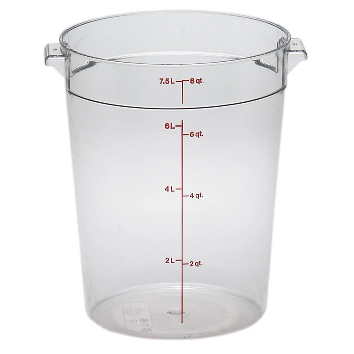 Cambro RFSCW8135 Camwear CamRound Food Storage Container, 8 qt., Clear - Clear