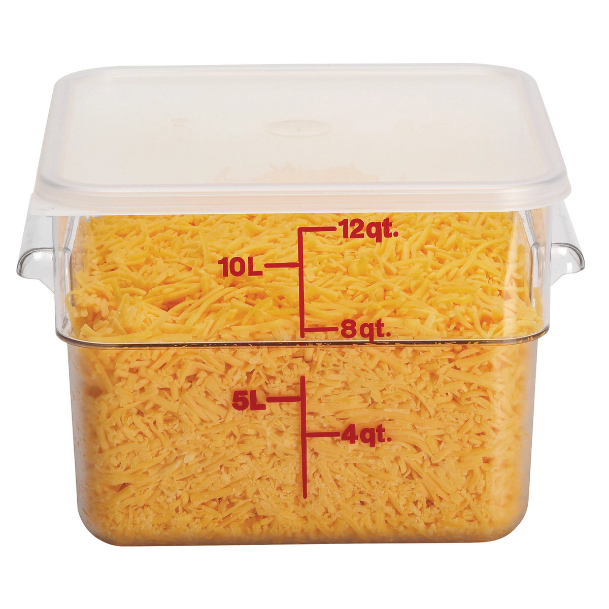 Cambro SFC12SCPP190 Camwear Seal Cover for 12QT, 18QT, 22QT Square CamSquares, Translucent - Translucent