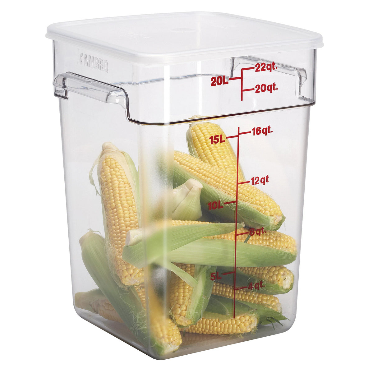 Cambro SFC12SCPP190 Camwear Seal Cover for 12QT, 18QT, 22QT Square CamSquares, Translucent - Translucent