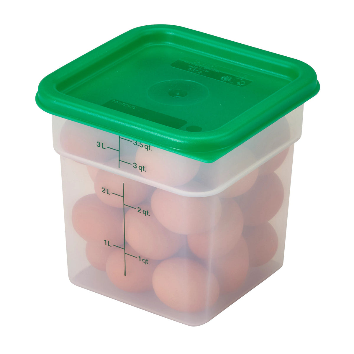 Cambro SFC2452 CamSquare Cover for 2 & 4 Qt. Containers, Kelly Green - Kelly Green