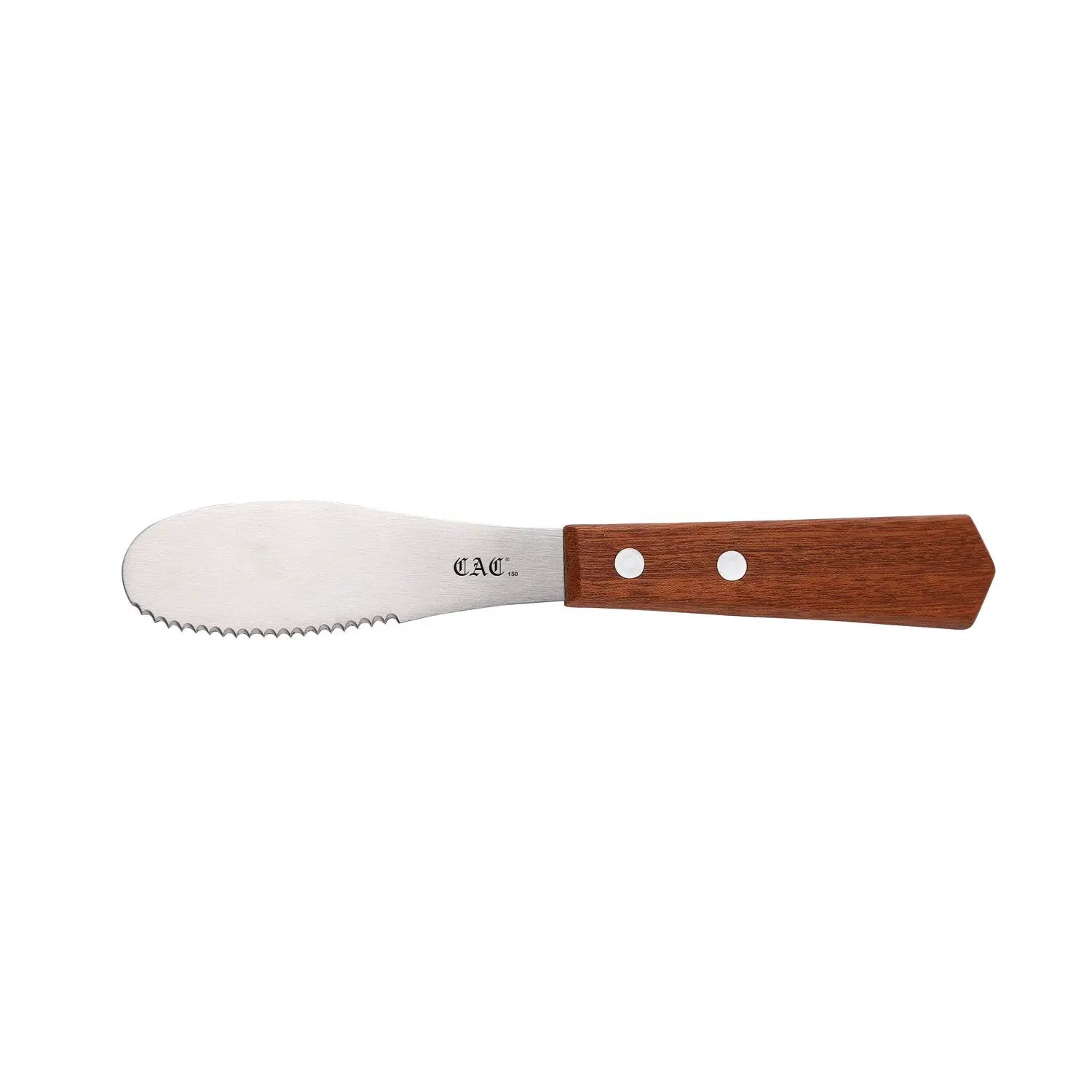 CAC China SPSW-4 Spreader SS Serrated Wood Hdl 3-3/4" Case Pack of 12/144 by CAC China (cac-china-spsw-4-spreader-ss-serrated-wood-hdl-3-3-4-case-pack-of-12-144)
