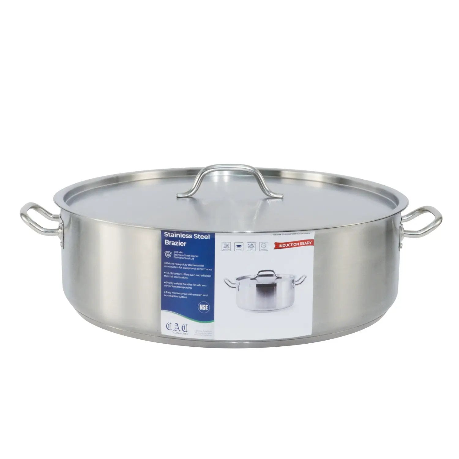 CAC China SSBZ-30 Brazier SS W/ Lid 30QT Case Pack of 1/2 by CAC China (cac-china-ssbz-30-brazier-ss-w-lid-30qt-case-pack-of-1-2)