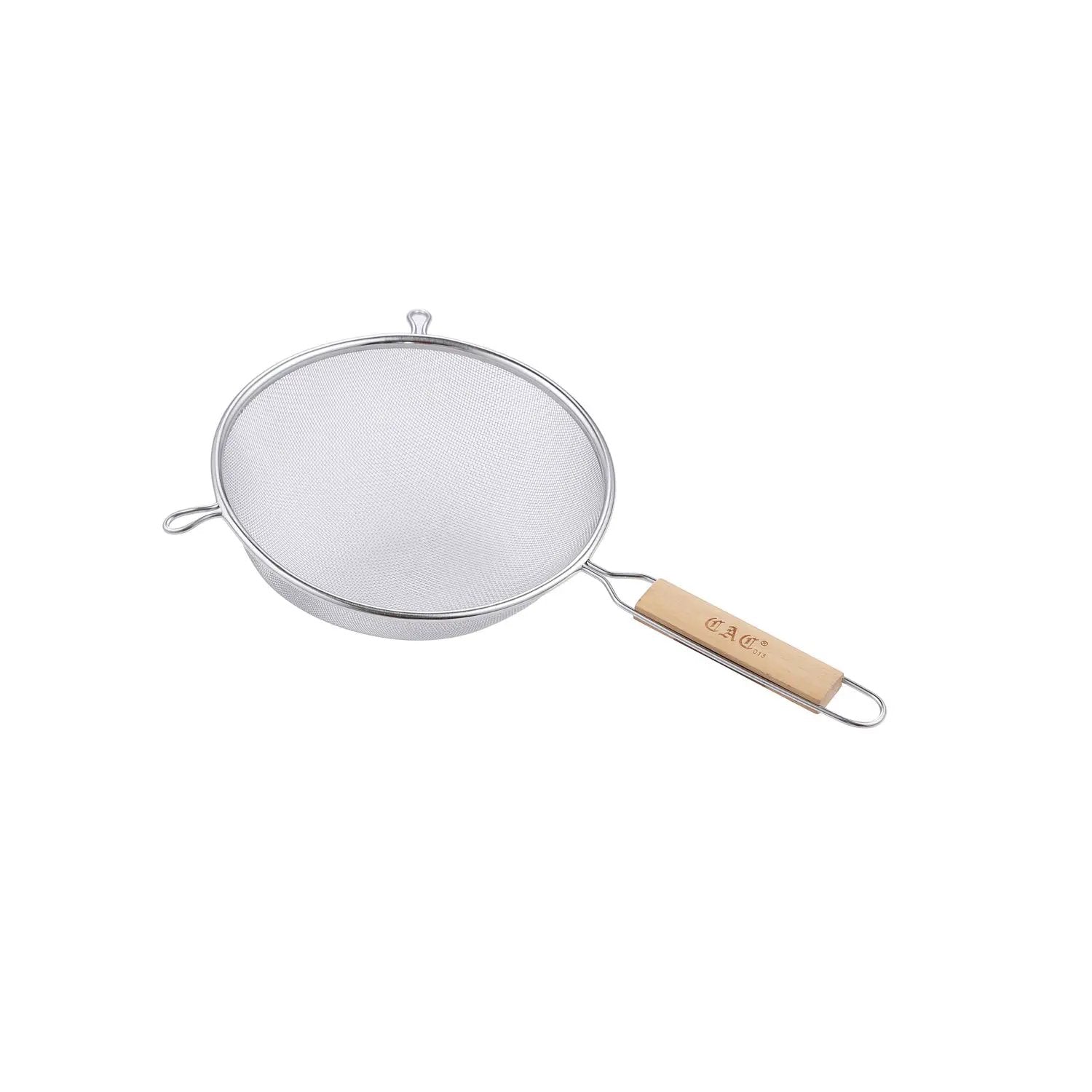 CAC China SSTR-08S Strainer Mesh SS Single W/ Wood Hdl 8"Dia Case Pack of 12/48 by CAC China (cac-china-sstr-08s-strainer-mesh-ss-single-w-wood-hdl-8dia-case-pack-of-12-48)