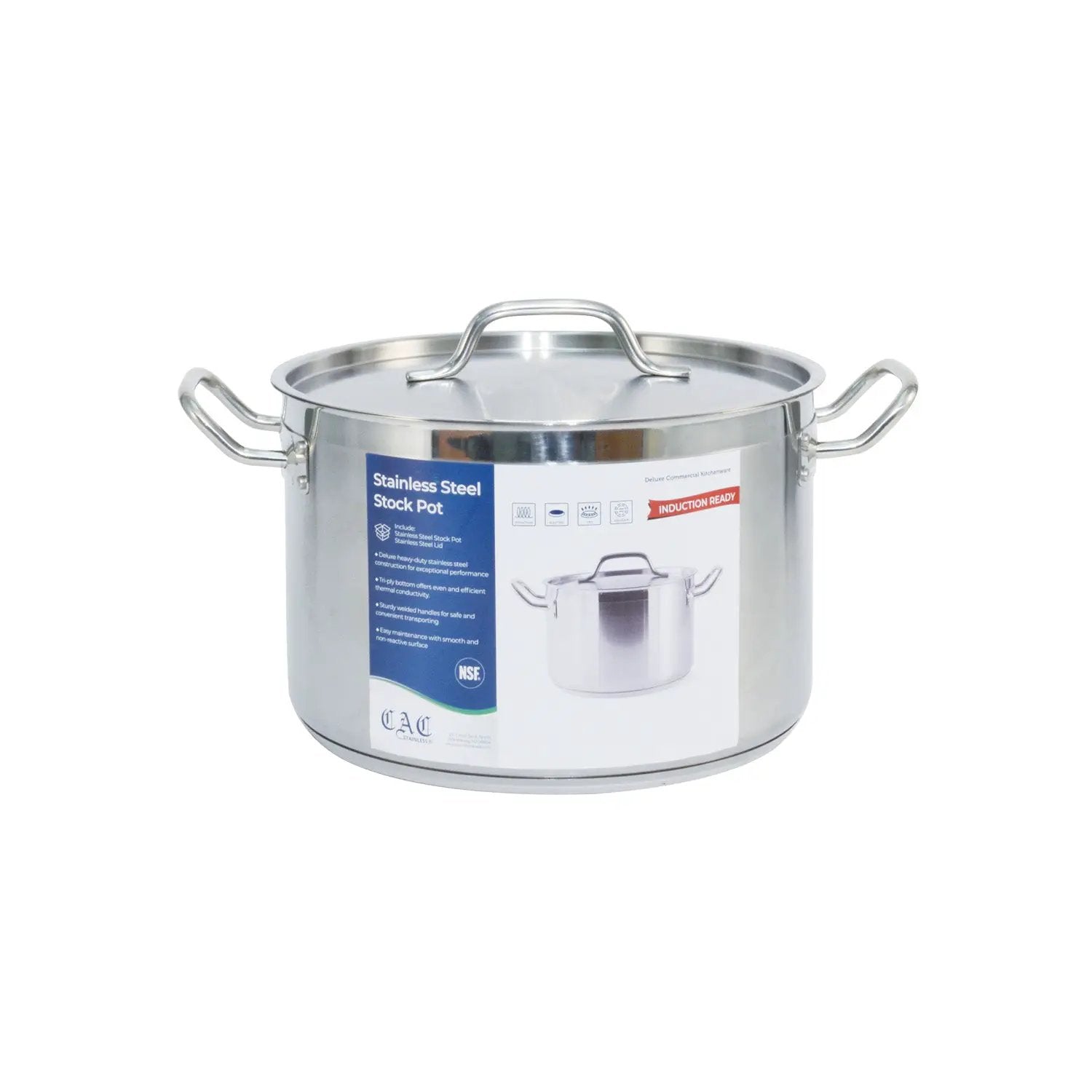CAC China STKP-12 Stock Pot SS W/ Lid 12QT Case Pack of 1/4 by CAC China (cac-china-stkp-12-stock-pot-ss-w-lid-12qt-case-pack-of-1-4)