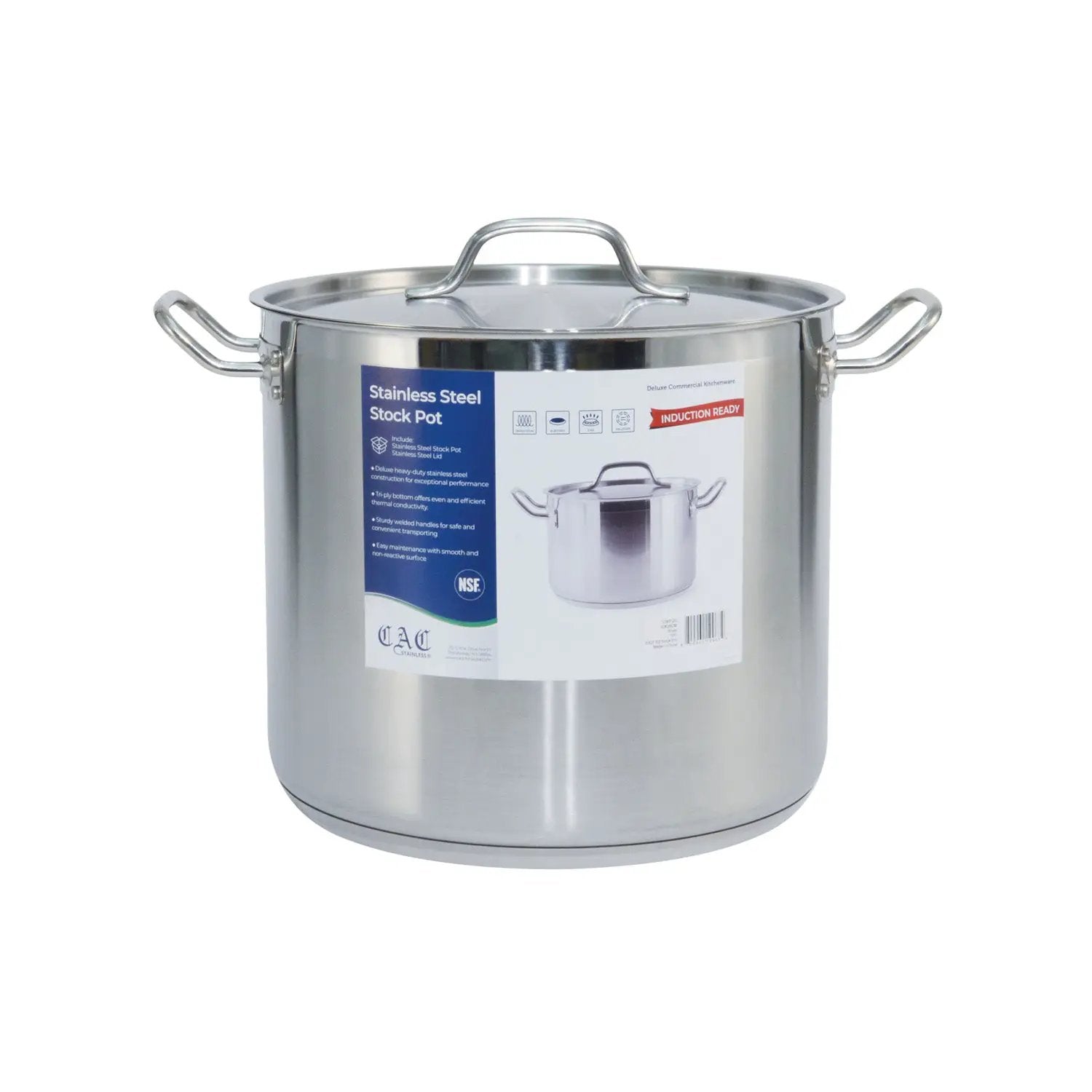 CAC China STKP-20 Stock Pot SS W/ Lid 20QT Case Pack of 1/4 by CAC China (cac-china-stkp-20-stock-pot-ss-w-lid-20qt-case-pack-of-1-4)