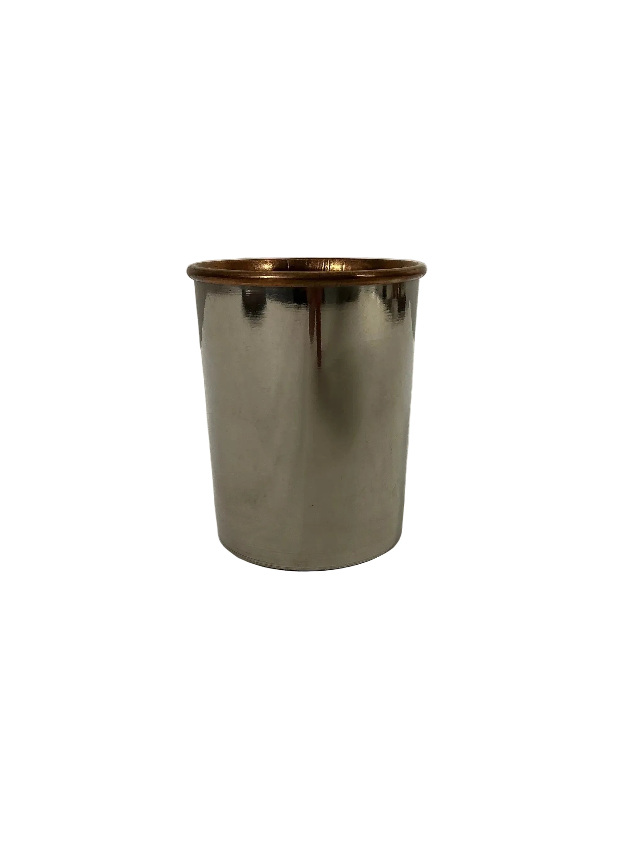 Stainless Steel-Copper Double Wall Glass Straight On Image