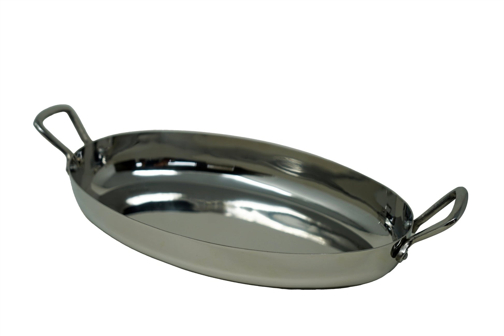 Stainless Steel Oval Au Gratin Serving Dish - 32 Oz