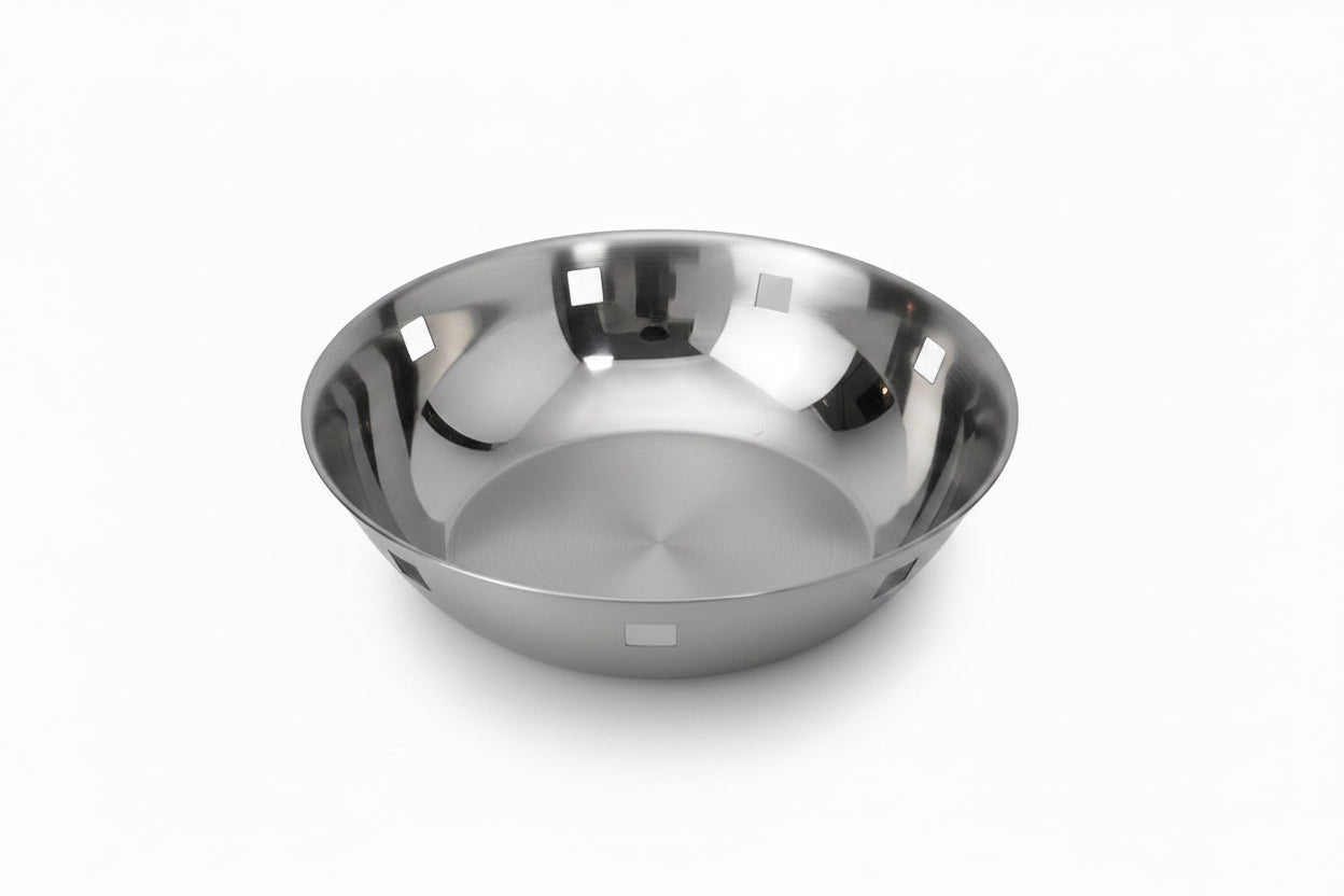 Stainless Steel Round Bread Basket - 7.5" Product Image