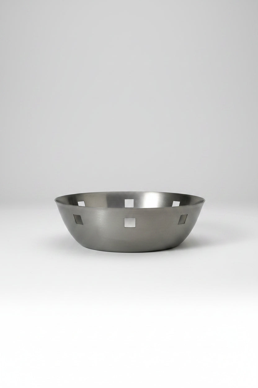 Stainless Steel Round Bread Basket - 7.5" Product Image Straight Ahead