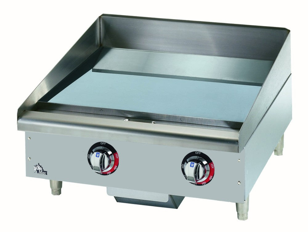 Star-Max® 524CHSF 24" Electric Griddle, Snap-Action Thermostat, 1" Chrome Plate, 208/240V