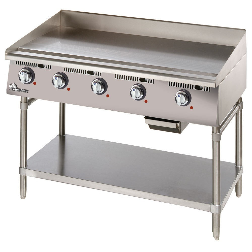 Star Ultra-Max® 772TA 72" Electric Griddle, Snap-Action Thermostats, 1" Steel Plate, 26.1 kW