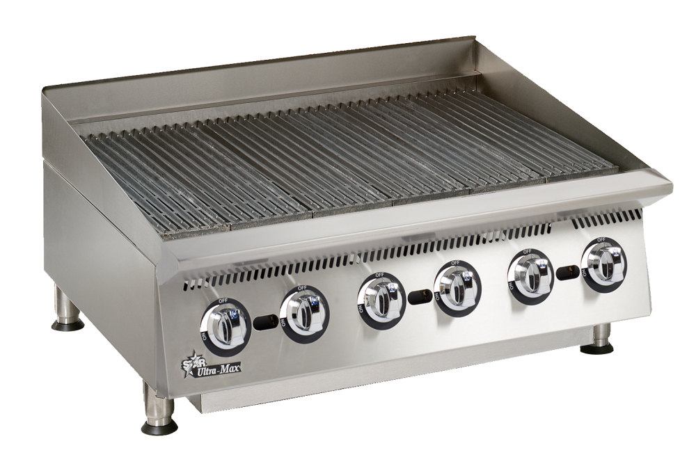 Star Ultra-Max® 8036CBB 36" Lava Rock Gas Charbroiler, 120,000 BTU