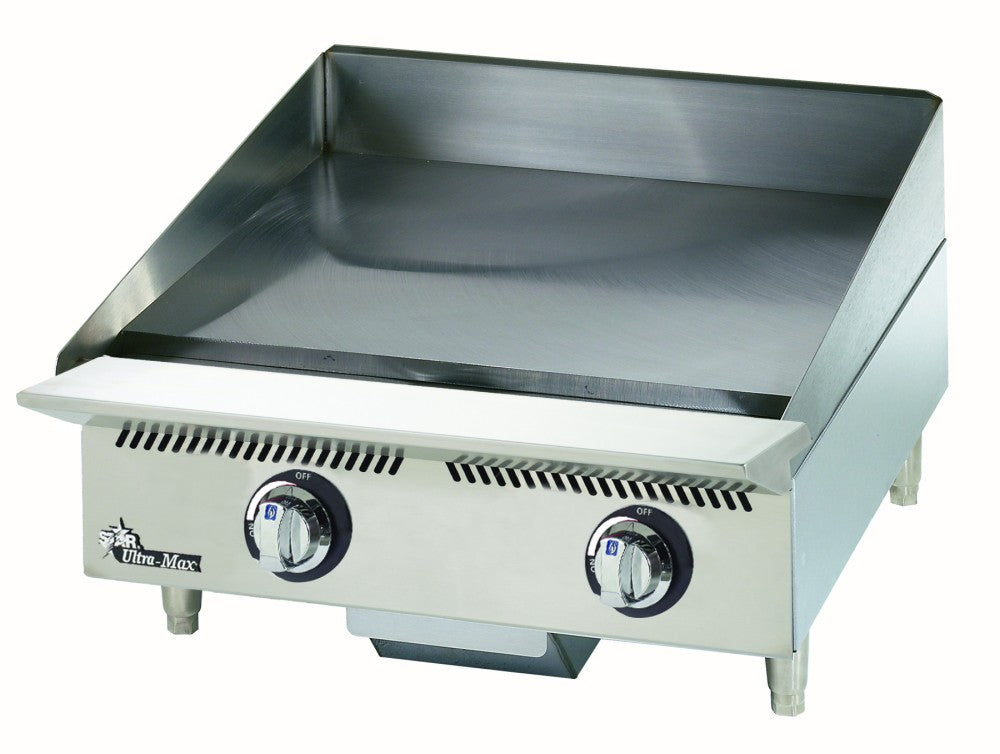 Star Ultra-Max® 824MA 24" Gas Griddle, Manual Controls, 1" Steel Plate, 60,000 BTU