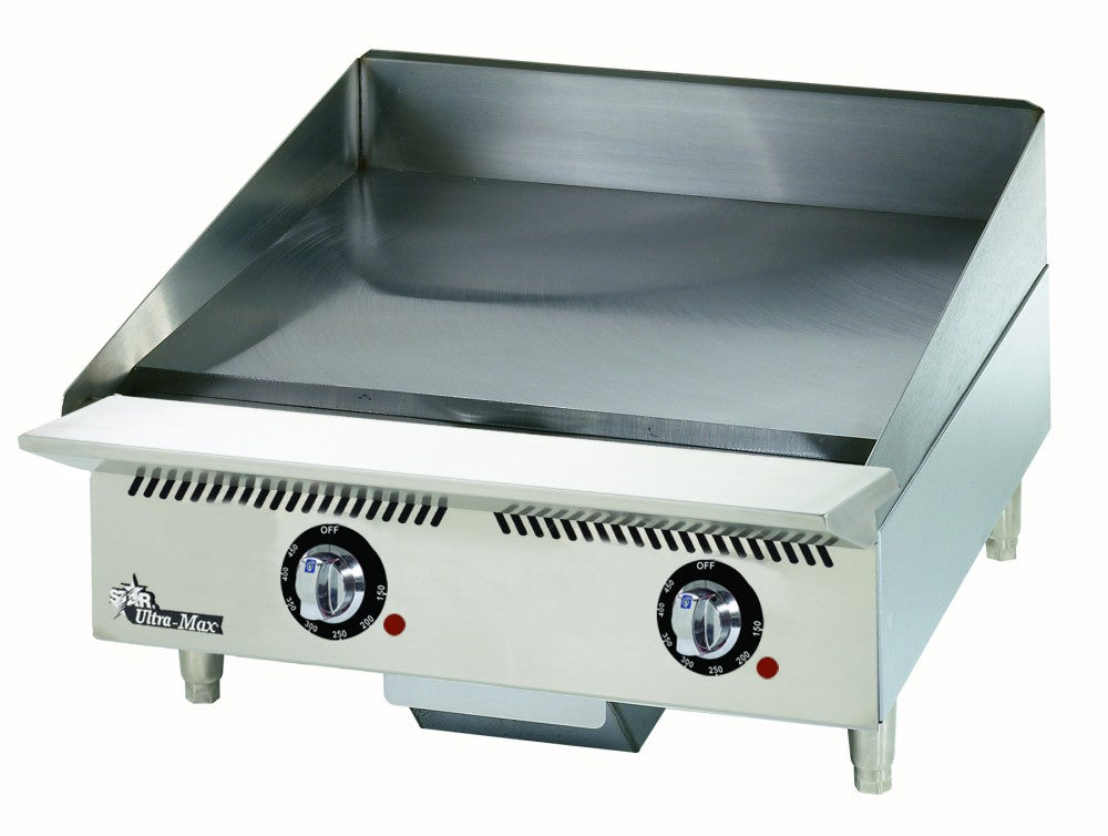 Star Ultra-Max® 824TCHSA 24" Gas Griddle, Snap-Action Thermostats, 1" Chrome Plate, 60,000 BTU