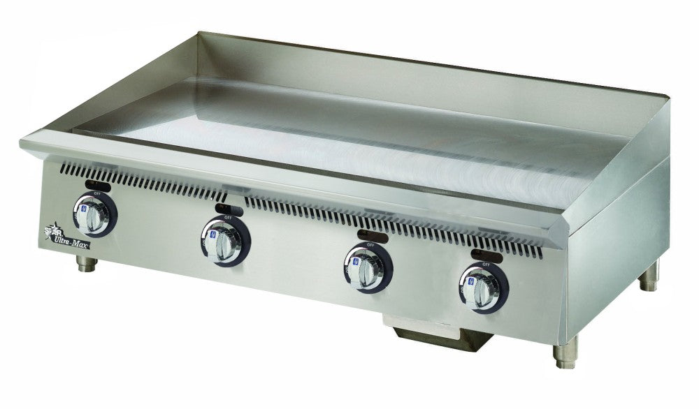 Star Ultra-Max® 872TA 72" Gas Griddle, Snap-Action Thermostats, 1" Steel Plate, 180,000 BTU