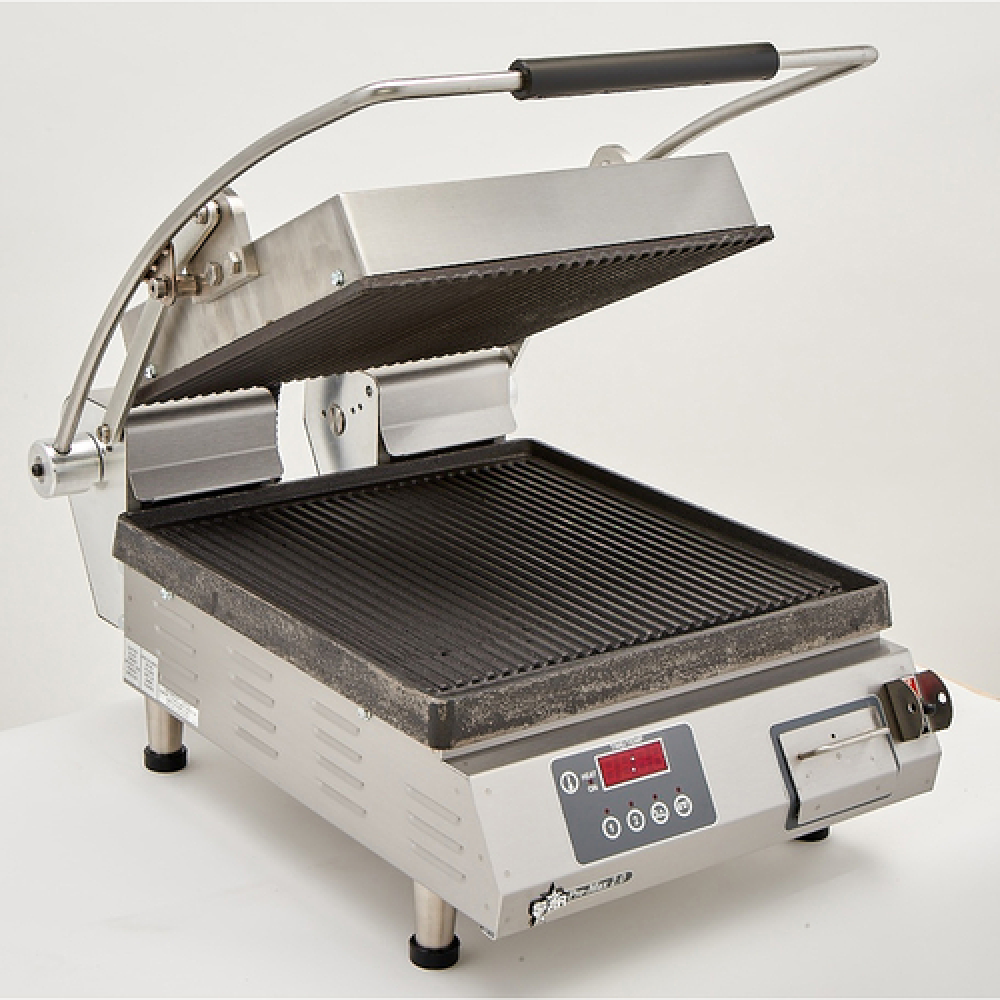 Star Pro-Max® 2.0 PGT14IE 14" Panini Grill, Grooved Cast Iron Plates, Electronic Controls & Timer