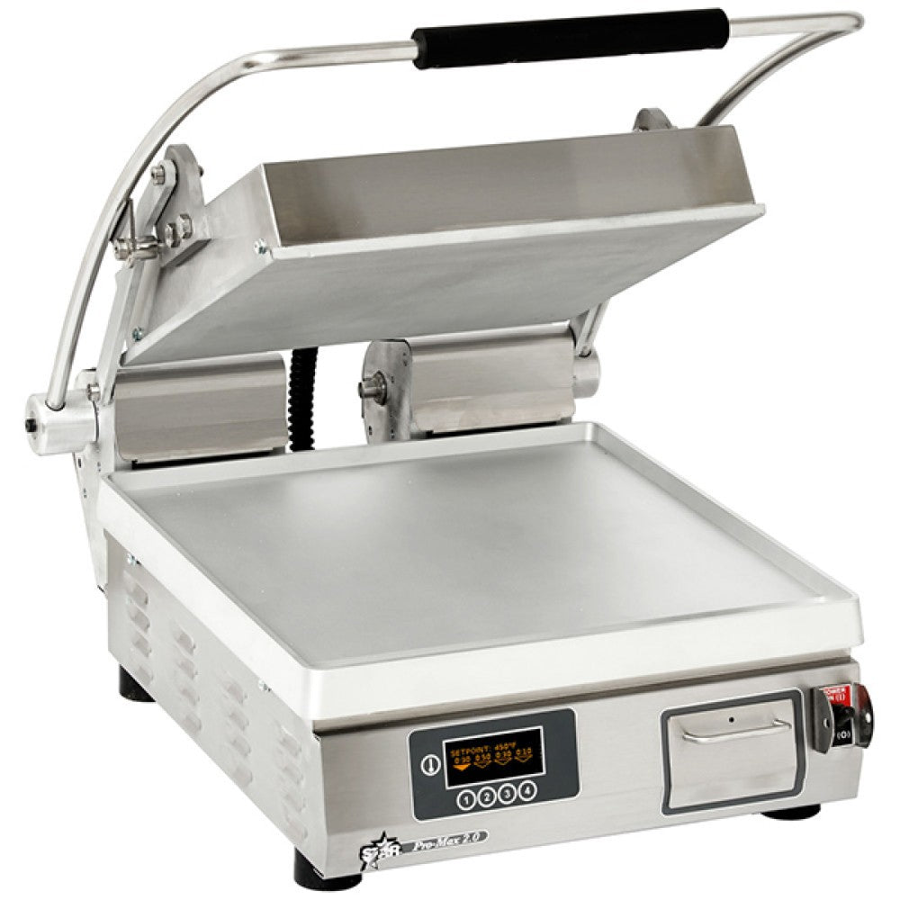 Star Pro-Max® 2.0 PST14E 14" Panini Grill, Smooth Aluminum Plates, Electronic Controls & Timer
