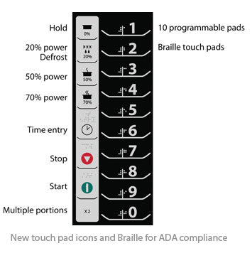 Amana RCS10TS, 1000 Watts, 1.2 cu.ft. Stackable Microwave Oven with Push Button Controls