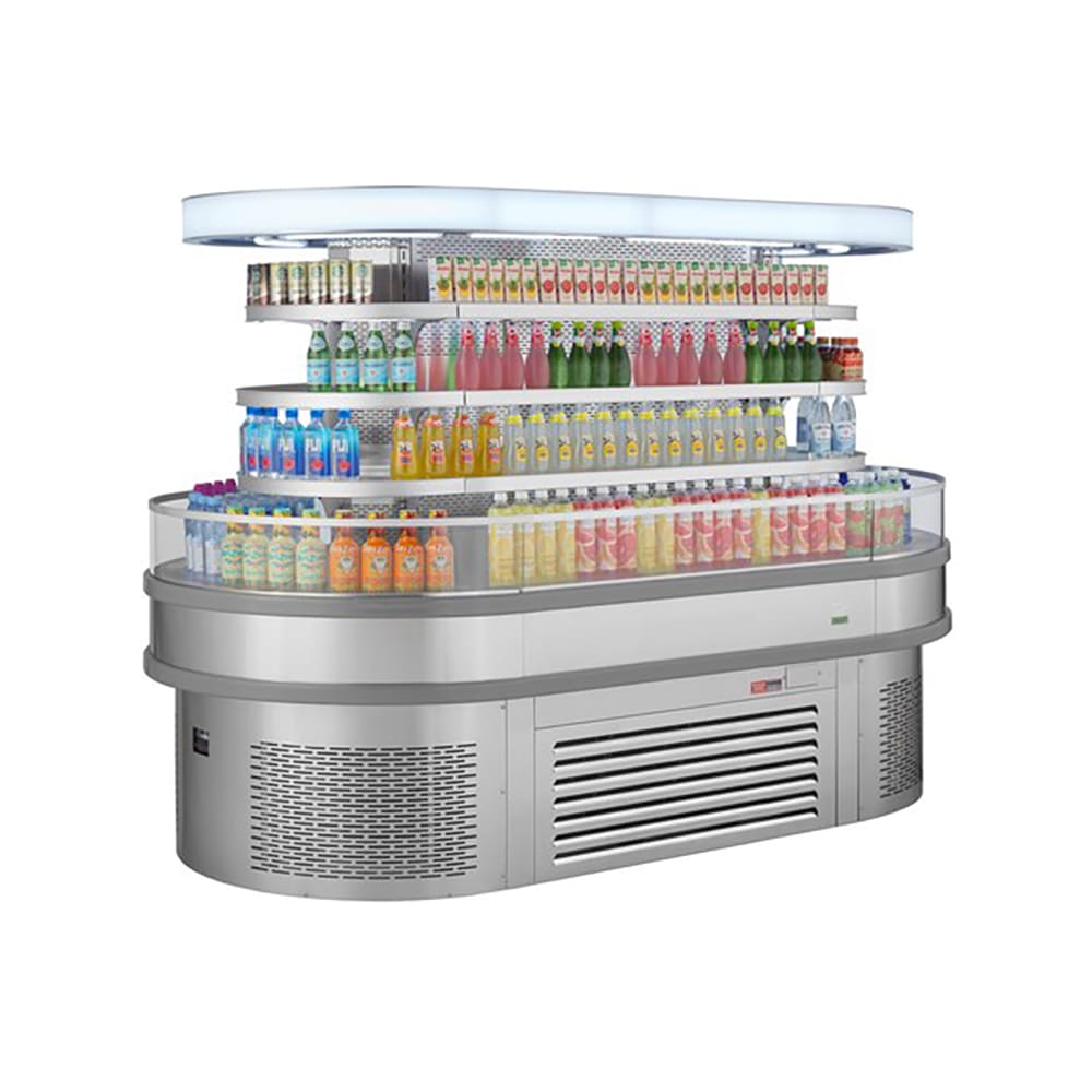 Turbo Air TIOM-48RSRS-N 48" Horizontal Island Open Air Merchandiser - 220v Product Image 