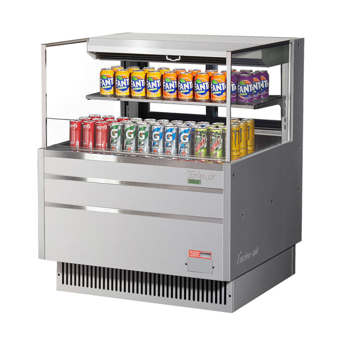 Turbo Air 34 3/4" Horizontal Open Air Merchandiser - Ideal for Convenience Stores & Gas Stations Product Image 