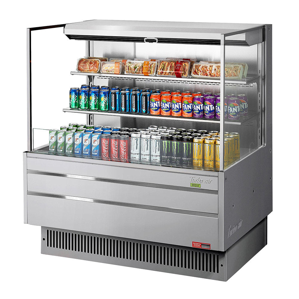 Turbo Air TOM-48L-UF-S-3S-N 46.75" Horizontal Open Air Cooler - 3 Levels, 115v Product Image 