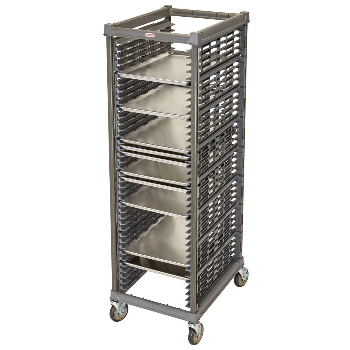 Cambro UPR1826F40580 Ultimate Sheet Pan Rack, Full Size, 40 Pans - Brushed Graphite