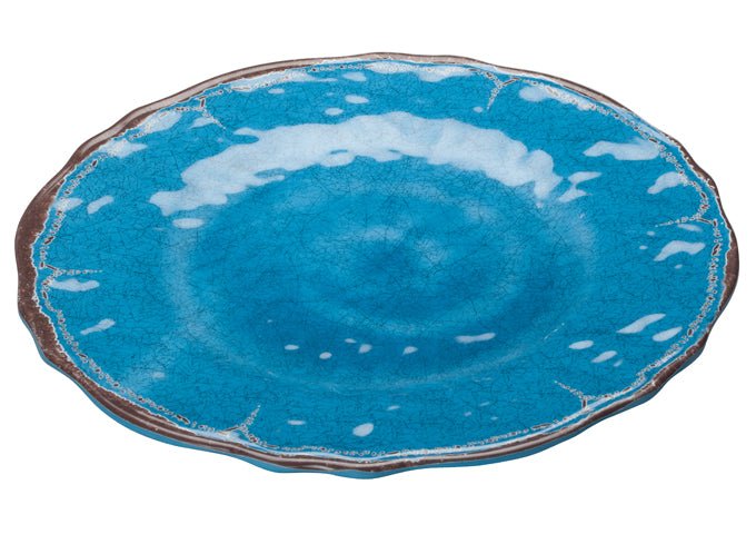 Winco WDM001 - 402, 11" Dia Luzia Melamine Hammered Plate, Blue, 24pcs/case