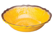 Winco WDM001 - 607, 13 - 3/4"Dia Luzia Melamine Hammered Bowl, Yellow, 12pcs/case