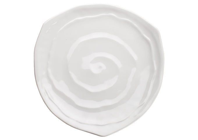 Winco WDM007 - 201, 9" Selena Melamine Triangular Plate, White, 24pcs/case