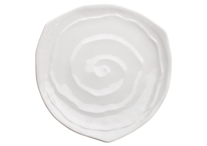 Winco WDM007-202, 11" Selena Melamine Triangular Plate, White, 12pcs/case