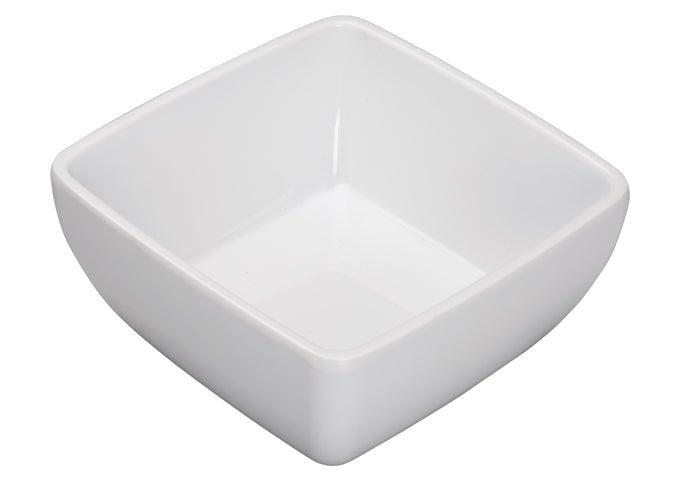 Winco WDM009 - 205, 10" Linza Melamine Square Bowl, White, 6pcs/case