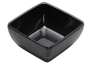 Winco WDM009 - 303, 5" Linza Melamine Square Bowl, Black, 24pcs/case