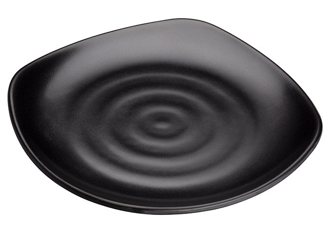 Winco WDM013 - 306, Rika 13 - 3/4" Melamine Square Plate, Black, 12pcs/case